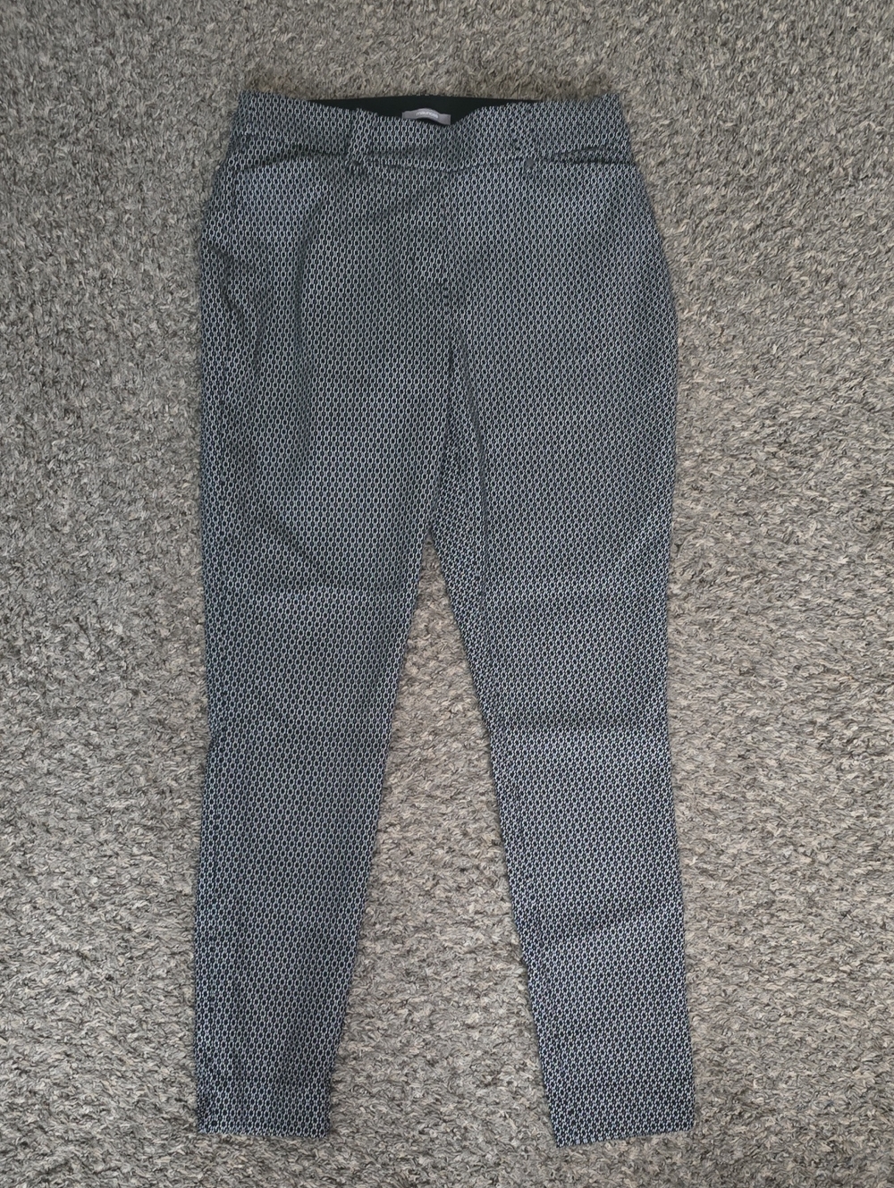 Maurices Slim-Stretch Dress Pants in Black w. White Micro Print